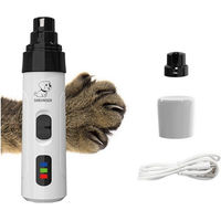 Produktbild von KINSI Krallenschleifer für Hunde und Katzen mit USB-Aufladung und Dual-Speed-Regelung in Weiß