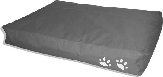 Produktbild von Kinzler Hundekissen Grau mit Pfotendruck Outdoorfähig 70x100x15 cm