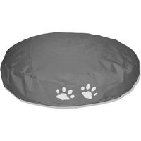 Produktbild von Kinzler Katzenkissen Rund mit Pfotendruck Grau 70x12 cm Outdoorfähig