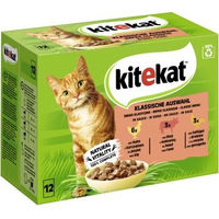 Produktbild von Kitekat Katzennassfutter Klassische Auswahl Stückchen in Sauce Multipack 12x85g - 12 x 85 g