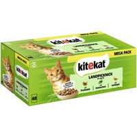 Produktbild von Kitekat Landpicknick Katzenfutter Stückchen in Sauce ohne Konservierungsstoffe 48 x 85 g - 48 x 85 g