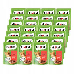 Kitekat Nassfutter für adulte Katzen Stückchen in Sauce Rind 28x85g ohne Konservierungsstoffe, Farbstoffe und Aromastoffe - 28 x 85 g – Bild 1 von 3