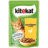 Produktbild von Kitekat Nassfutter Mix für adulte Katzen 24x85g Stückchen in Sauce Rind Kaninchen Huhn Lachs ohne Farb- und Aromastoffe - 85 g