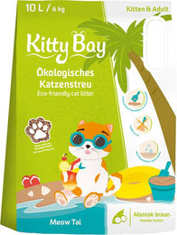 Kitty Bay Meow Tai Ökologisches Katzenklumpstreu aus Maniok Braun 10 l - 3 x 10 l – Bild 1 von 3
