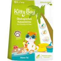 Produktbild von Kitty Bay Meow Tai Ökologisches Katzenklumpstreu aus Maniok Braun 10 l - 3 x 10 l