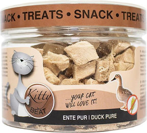 Produktbild von Kitty Beat Gefriergetrocknetes Katzenfutter Ente pur Monoprotein 30g - 30 g