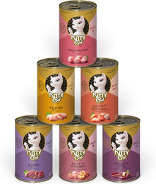 KITTY Cat Adult Paté Mixpaket 6 x 400 g getreidefreies Nassfutter für Katzen mit hohem Fleischanteil - 6 x 400 g – Bild 1 von 3