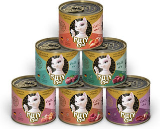 KITTY Cat Nassfutter Paté Mix 2 für erwachsene Katzen, 6 x 200 g, getreidefrei mit hohem Fleischanteil – Bild 1 von 3