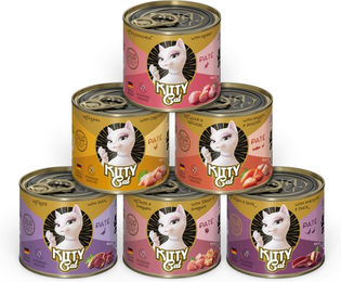 KITTY Cat Nassfutter Paté Mix 3 für erwachsene Katzen, 6 x 200 g, getreidefrei mit hohem Fleischanteil - 6 x 200 g – Bild 1 von 3