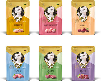 KITTY Cat Paté Mix 1 Katzen Nassfutter Probierpaket 6 x 85 g getreidefrei mit hohem Fleischanteil - 6 x 85 g – Bild 1 von 3