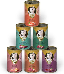 KITTY Cat Paté Mix 2 Nassfutter für Katzen Adult Getreidefrei ohne Zucker 6 x 400 g – Bild 1 von 7