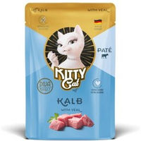 Produktbild von KittyCat Nassfutter Katze Adult Paté mit Kalb Schwein und Lachs Hoher Fleischanteil 6x85 g