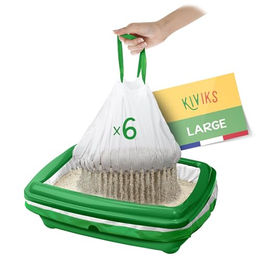 KIVIKS Zero-Waste Filterbeutel für Katzenstreu Set mit 6 Stück in Weiß und Transparent – Bild 1 von 3