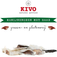 Produktbild von Kivo Naturkauartikel Hasenohren mit Haaren für Kaninchen 100 g