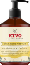 Kivo Petfood Sardinenöl mit Echinacea und Kurkuma zur Unterstützung des Immunsystems 500 ml – Bild 1 von 2