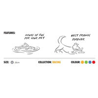 Produktbild von KIWI WALKER Latex Hundespielzeug mit Quietschefunktion und Whistle in bunten Farben