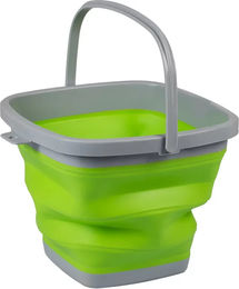 Klappbarer Silikon-Eimer von Umbria Equitazione in Grün - 10 l – Bild 1 von 4