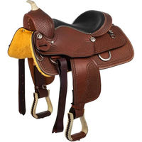 Produktbild von Klassischer Leder-Pferdesattel Denver in Braun 17 Zoll