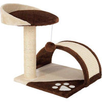 Produktbild von Kleine Katzenliege Kratzbaum aus Plüsch und Sisal in Braun/Beige mit 43 cm Höhe