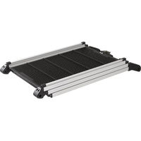 Produktbild von Kleinmetall Hunderampe DogWalk3 XL aus Aluminium für Riesenrassen mit Griff und Verschluss Schwarz Silber 193 x 41 cm