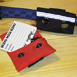 Produktbild von Kleinmetall Nylon Adresskarte für Hunde in Rot wasserfeste Adresshülse Hundemarke