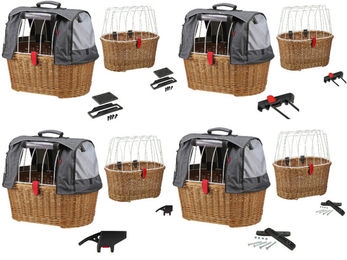 KLICKfix Doggy Basket Plus Fix Fahrradkorb für kleine Hunde in Braun oder Schwarz – Bild 1 von 3