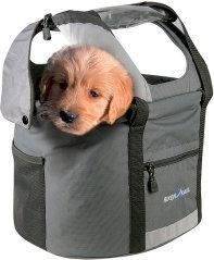 KLICKfix Fahrrad-Hundekorb Doggy Tour Grau/Schwarz wasserabweisend aus Polyester Größe S – Bild 1 von 7