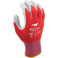 Produktbild von KM Elite Multifunktionale Reithandschuhe aus Nylon für Damen und Herren in Rot Größe 9