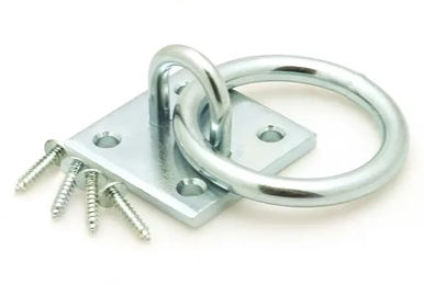 Produktbild von KM Elite Rundschnalle für Pferde mit 4 Schrauben aus Metall in Silber