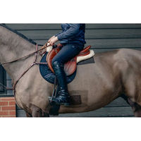 Produktbild von KM Elite Satteldecke CSO semi-doppelt VS Teddy Fleece Schwarz Blau