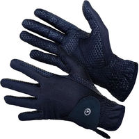 Produktbild von KM Elite Silikon Reithandschuhe Driving Unisex Schwarz Blau Taille 7,5