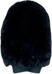 Produktbild von KM Elite Teddy Staubhandschuh für Pferde aus Fleece in Schwarz Braun Natur