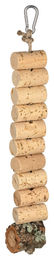 Knabber-Kette aus Naturkorken als Vogelschaukel für Papageien Wellensittiche und Kanarienvögel – Bild 1 von 13