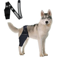 Produktbild von Kniebandage für Hunde Hinterbein Schutz bei Kreuzbandriss in Blau oder Schwarz für erwachsene Hunde