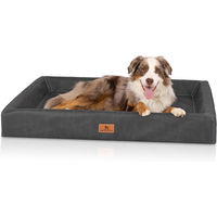 Produktbild von Knuffelwuff Austin orthopädisches Hundebett aus Kunstleder für Riesenrassen XXL Schwarz