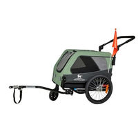 Produktbild von Knuffelwuff Cruvado Hundeanhänger mit Stoßdämpfer als Fahrradanhänger und Buggy in S-M