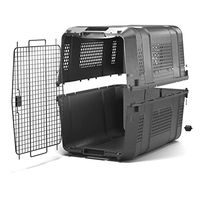 Produktbild von Knuffelwuff Flugtransportbox FlyBy M für kleine Hunde aus Kunststoff IATA-konform Schwarz Grau