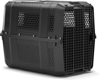 Knuffelwuff Flugtransportbox FlyBy XL für große Hunde aus Kunststoff Schwarz IATA-konform – Bild 1 von 7