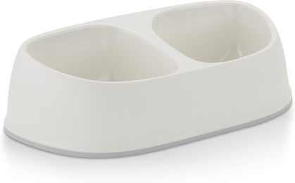Knuffelwuff Fressnapf Doppelt Medium Weiß 2x700ml mit rutschfestem Silikon für Hunde – Bild 1 von 1