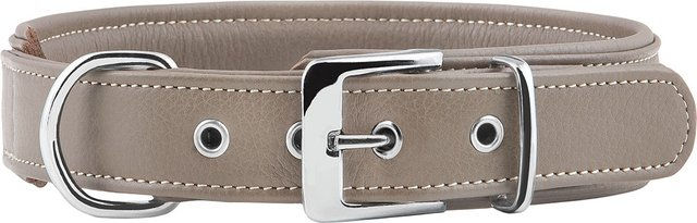 Knuffelwuff Glendale Hundehalsband aus weichem Echtleder in Natur 38-45 cm – Bild 1 von 4