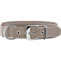 Produktbild von Knuffelwuff Glendale Hundehalsband aus weichem Echtleder in Natur 38-45 cm
