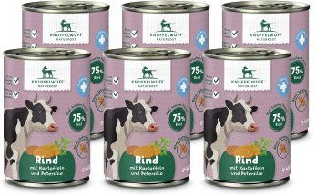 Knuffelwuff Hund Nassfutter Rind pur mit Heidekartoffeln und Petersilie 6 x 400g - 6 x 400 g – Bild 1 von 1
