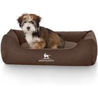 Produktbild von Knuffelwuff Hundebett Crispino aus Velours Braun M-L 85 x 63cm Allergikerfreundlich