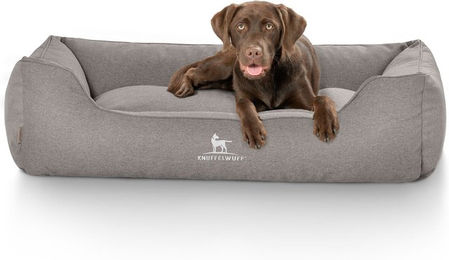 Produktbild von Knuffelwuff Hundebett Crispino aus Velours Grau Allergikerfreundlich