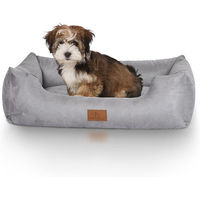 Produktbild von Knuffelwuff Hundebett Dreamline aus Velours Grau Größe L