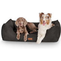 Produktbild von Knuffelwuff Hundebett Dreamline aus Velours Schwarz XXL für Riesenrassen