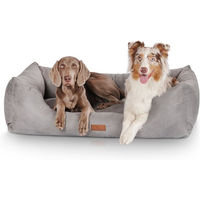 Produktbild von Knuffelwuff Hundebett Dreamline Velours XXL 120 x 85cm Grau allergikerfreundlich