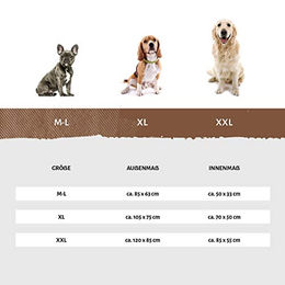 Knuffelwuff Hundebett Emma Velours XXL Blau Grau Allergikerfreundlich – Bild 1 von 3