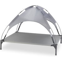 Produktbild von Knuffelwuff Hundebett In und Outdoor mit Sonnenschutz Dach Grau XL 105x86x85cm