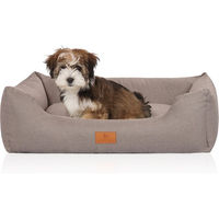 Produktbild von Knuffelwuff Hundebett Lotte aus Velours Grau S Allergikerfreundlich